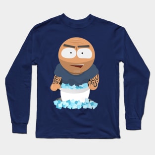 Joe Rogan in IceBath South Park Style Long Sleeve T-Shirt